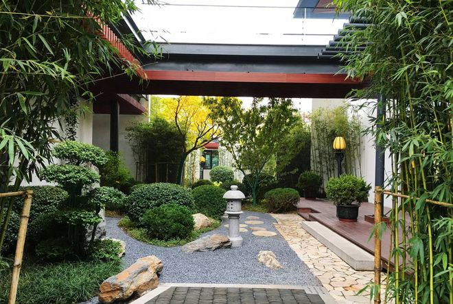bat365在线平台私家“中式庭院”设计恬静自然的中式花园才是院子应有的样子(图9)
