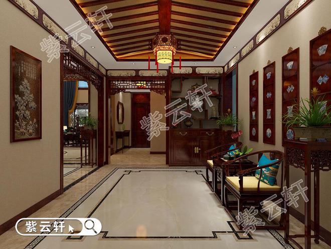 bat365在线平台官方网站黑龙江中式住宅装修设计东方美韵展生活风雅(图1)