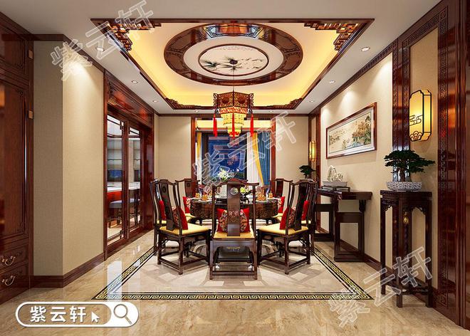 bat365在线平台官方网站黑龙江中式住宅装修设计东方美韵展生活风雅(图3)